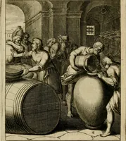 An illustration from Othonis VaenI Emblemata Horatiana : imaginibus in aes incisis : atque latino, germanico, gallico et belgico carmine illustrata (1684)