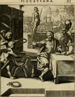 An illustration from Othonis VaenI Emblemata Horatiana : imaginibus in aes incisis : atque latino, germanico, gallico et belgico carmine illustrata (1684)