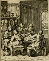 An illustration from Othonis VaenI Emblemata Horatiana : imaginibus in aes incisis : atque latino, germanico, gallico et belgico carmine illustrata (1684)