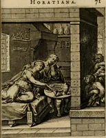 An illustration from Othonis VaenI Emblemata Horatiana : imaginibus in aes incisis : atque latino, germanico, gallico et belgico carmine illustrata (1684)