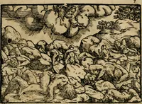An illustration from Ouidio istorico, politico, morale : breuemente spiegato, e delineato con artificiose figure, accresciuta questa quinta impressione di nuoue allegorie (1696)