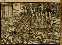 An illustration from Ouidio istorico, politico, morale : breuemente spiegato, e delineato con artificiose figure, accresciuta questa quinta impressione di nuoue allegorie (1696)