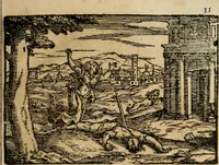 An illustration from Ouidio istorico, politico, morale : breuemente spiegato, e delineato con artificiose figure, accresciuta questa quinta impressione di nuoue allegorie (1696)