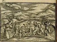 An illustration from Ouidio istorico, politico, morale : breuemente spiegato, e delineato con artificiose figure, accresciuta questa quinta impressione di nuoue allegorie (1696)