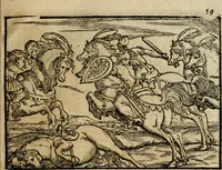 An illustration from Ouidio istorico, politico, morale : breuemente spiegato, e delineato con artificiose figure, accresciuta questa quinta impressione di nuoue allegorie (1696)