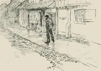 An illustration from Our battalion : being some slight impressions of His Majesty's Auxiliary Forces, in camp and elsewhere (1902)