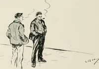 An illustration from Our battalion : being some slight impressions of His Majesty's Auxiliary Forces, in camp and elsewhere (1902)