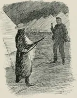 An illustration from Our battalion : being some slight impressions of His Majesty's Auxiliary Forces, in camp and elsewhere (1902)