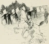 An illustration from Our battalion : being some slight impressions of His Majesty's Auxiliary Forces, in camp and elsewhere (1902)