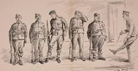 An illustration from Our battalion : being some slight impressions of His Majesty's Auxiliary Forces, in camp and elsewhere (1902)