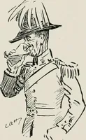 An illustration from Our battalion : being some slight impressions of His Majesty's Auxiliary Forces, in camp and elsewhere (1902)