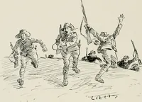 An illustration from Our battalion : being some slight impressions of His Majesty's Auxiliary Forces, in camp and elsewhere (1902)