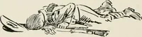 An illustration from Our battalion : being some slight impressions of His Majesty's Auxiliary Forces, in camp and elsewhere (1902)