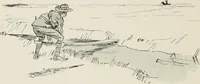 An illustration from Our battalion : being some slight impressions of His Majesty's Auxiliary Forces, in camp and elsewhere (1902)