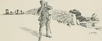 An illustration from Our battalion : being some slight impressions of His Majesty's Auxiliary Forces, in camp and elsewhere (1902)