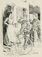 An illustration from Our battalion : being some slight impressions of His Majesty's Auxiliary Forces, in camp and elsewhere (1902)