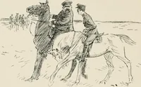 An illustration from Our battalion : being some slight impressions of His Majesty's Auxiliary Forces, in camp and elsewhere (1902)
