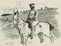 An illustration from Our battalion : being some slight impressions of His Majesty's Auxiliary Forces, in camp and elsewhere (1902)