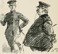 An illustration from Our battalion : being some slight impressions of His Majesty's Auxiliary Forces, in camp and elsewhere (1902)