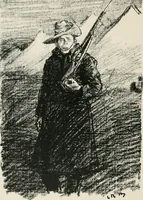 An illustration from Our battalion : being some slight impressions of His Majesty's Auxiliary Forces, in camp and elsewhere (1902)