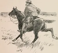 An illustration from Our battalion : being some slight impressions of His Majesty's Auxiliary Forces, in camp and elsewhere (1902)