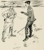 An illustration from Our battalion : being some slight impressions of His Majesty's Auxiliary Forces, in camp and elsewhere (1902)