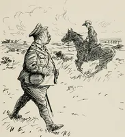 An illustration from Our battalion : being some slight impressions of His Majesty's Auxiliary Forces, in camp and elsewhere (1902)