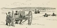 An illustration from Our battalion : being some slight impressions of His Majesty's Auxiliary Forces, in camp and elsewhere (1902)