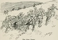 An illustration from Our battalion : being some slight impressions of His Majesty's Auxiliary Forces, in camp and elsewhere (1902)
