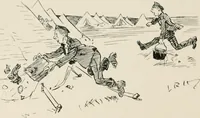 An illustration from Our battalion : being some slight impressions of His Majesty's Auxiliary Forces, in camp and elsewhere (1902)