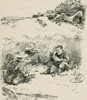 An illustration from Our battalion : being some slight impressions of His Majesty's Auxiliary Forces, in camp and elsewhere (1902)