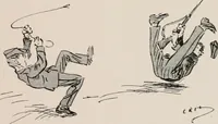 An illustration from Our battalion : being some slight impressions of His Majesty's Auxiliary Forces, in camp and elsewhere (1902)