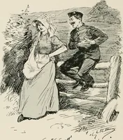 An illustration from Our battalion : being some slight impressions of His Majesty's Auxiliary Forces, in camp and elsewhere (1902)