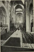 An illustration from Our English cathedrals ; their architectural beauties and characteristics, and their historical associations popularly described, together with chapters on the cathedral in mediaeval and in modern times, and in English poetry and prose; withmaps, plans, and numerous illustrations from photographs (1911)