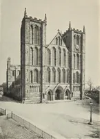 An illustration from Our English cathedrals ; their architectural beauties and characteristics, and their historical associations popularly described, together with chapters on the cathedral in mediaeval and in modern times, and in English poetry and prose; withmaps, plans, and numerous illustrations from photographs (1911)