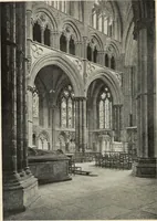 An illustration from Our English cathedrals ; their architectural beauties and characteristics, and their historical associations popularly described, together with chapters on the cathedral in mediaeval and in modern times, and in English poetry and prose; withmaps, plans, and numerous illustrations from photographs (1911)