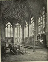An illustration from Our English cathedrals ; their architectural beauties and characteristics, and their historical associations popularly described, together with chapters on the cathedral in mediaeval and in modern times, and in English poetry and prose; withmaps, plans, and numerous illustrations from photographs (1911)
