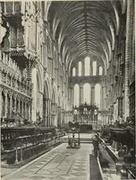 An illustration from Our English cathedrals ; their architectural beauties and characteristics, and their historical associations popularly described, together with chapters on the cathedral in mediaeval and in modern times, and in English poetry and prose; withmaps, plans, and numerous illustrations from photographs (1911)
