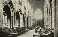 An illustration from Our English cathedrals ; their architectural beauties and characteristics, and their historical associations popularly described, together with chapters on the cathedral in mediaeval and in modern times, and in English poetry and prose; withmaps, plans, and numerous illustrations from photographs (1911)