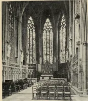 An illustration from Our English cathedrals ; their architectural beauties and characteristics, and their historical associations popularly described, together with chapters on the cathedral in mediaeval and in modern times, and in English poetry and prose; withmaps, plans, and numerous illustrations from photographs (1911)