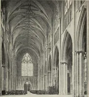 An illustration from Our English cathedrals ; their architectural beauties and characteristics, and their historical associations popularly described, together with chapters on the cathedral in mediaeval and in modern times, and in English poetry and prose; withmaps, plans, and numerous illustrations from photographs (1911)