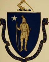 An illustration from Our flag : its history and its anniversaries, together with a list of patriotic days and holidays, a calendar of American history, and the laws and etiquette of the flag : the flag, the coat-of-arms, and the great seal of the Commonwealth of Massachusetts (1917)