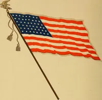 An illustration from Our flag : its history and its anniversaries, together with a list of patriotic days and holidays, a calendar of American history, and the laws and etiquette of the flag : the flag, the coat-of-arms, and the great seal of the Commonwealth of Massachusetts (1917)