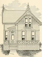 An illustration from Our homes and their adornments, or, How to build, finish, furnish and adorn a home, containing practical instructions for the building of homes, interior decoration, wood carving, scroll sawing, house painting, window hangings, screens, curtains, window gardening, incidental decorations, decorative-art needle-work, and economic landscape gardening; to which is added a household compendium of new, practical and valuable recipes, the whole being designed to make happy homes for happy people (1883)