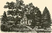 An illustration from Our homes and their adornments, or, How to build, finish, furnish and adorn a home, containing practical instructions for the building of homes, interior decoration, wood carving, scroll sawing, house painting, window hangings, screens, curtains, window gardening, incidental decorations, decorative-art needle-work, and economic landscape gardening; to which is added a household compendium of new, practical and valuable recipes, the whole being designed to make happy homes for happy people (1883)