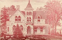 An illustration from Our homes and their adornments, or, How to build, finish, furnish and adorn a home, containing practical instructions for the building of homes, interior decoration, wood carving, scroll sawing, house painting, window hangings, screens, curtains, window gardening, incidental decorations, decorative-art needle-work, and economic landscape gardening; to which is added a household compendium of new, practical and valuable recipes, the whole being designed to make happy homes for happy people (1883)