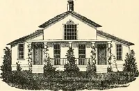 An illustration from Our homes and their adornments, or, How to build, finish, furnish and adorn a home, containing practical instructions for the building of homes, interior decoration, wood carving, scroll sawing, house painting, window hangings, screens, curtains, window gardening, incidental decorations, decorative-art needle-work, and economic landscape gardening; to which is added a household compendium of new, practical and valuable recipes, the whole being designed to make happy homes for happy people (1883)