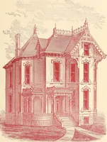 An illustration from Our homes and their adornments, or, How to build, finish, furnish and adorn a home, containing practical instructions for the building of homes, interior decoration, wood carving, scroll sawing, house painting, window hangings, screens, curtains, window gardening, incidental decorations, decorative-art needle-work, and economic landscape gardening; to which is added a household compendium of new, practical and valuable recipes, the whole being designed to make happy homes for happy people (1883)