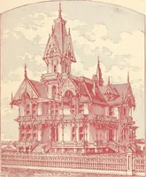 An illustration from Our homes and their adornments, or, How to build, finish, furnish and adorn a home, containing practical instructions for the building of homes, interior decoration, wood carving, scroll sawing, house painting, window hangings, screens, curtains, window gardening, incidental decorations, decorative-art needle-work, and economic landscape gardening; to which is added a household compendium of new, practical and valuable recipes, the whole being designed to make happy homes for happy people (1883)