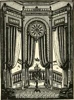 An illustration from Our homes and their adornments, or, How to build, finish, furnish and adorn a home, containing practical instructions for the building of homes, interior decoration, wood carving, scroll sawing, house painting, window hangings, screens, curtains, window gardening, incidental decorations, decorative-art needle-work, and economic landscape gardening; to which is added a household compendium of new, practical and valuable recipes, the whole being designed to make happy homes for happy people (1883)